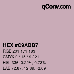 カラーコード: HEX #C9ABB7 | qconv.com