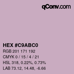 Color code: HEX #C9ABC0 | qconv.com