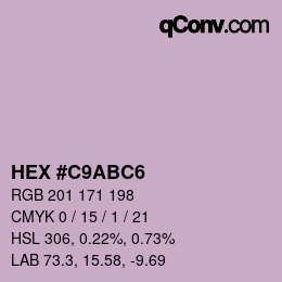Color code: HEX #C9ABC6 | qconv.com