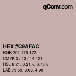 カラーコード: HEX #C9AFAC | qconv.com