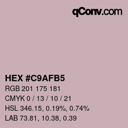 Color code: HEX #C9AFB5 | qconv.com