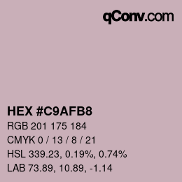 Color code: HEX #C9AFB8 | qconv.com