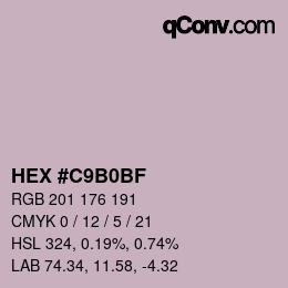 カラーコード: HEX #C9B0BF | qconv.com