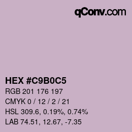 Color code: HEX #C9B0C5 | qconv.com