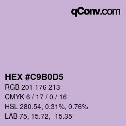 Color code: HEX #C9B0D5 | qconv.com
