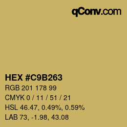 Color code: HEX #C9B263 | qconv.com