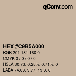 Color code: HEX #C9B5A000 | qconv.com