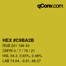 Color code: HEX #C9BA2B | qconv.com