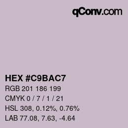 Color code: HEX #C9BAC7 | qconv.com
