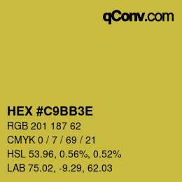 Color code: HEX #C9BB3E | qconv.com
