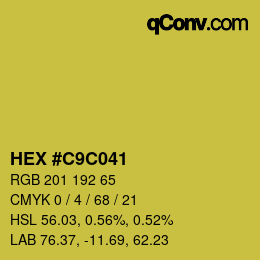 Color code: HEX #C9C041 | qconv.com