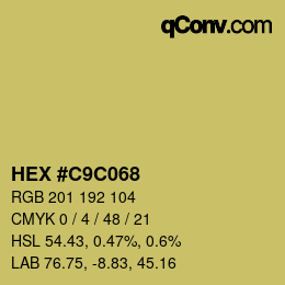 Color code: HEX #C9C068 | qconv.com