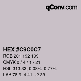 Color code: HEX #C9C0C7 | qconv.com