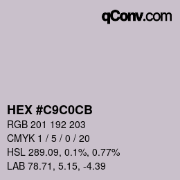 Color code: HEX #C9C0CB | qconv.com