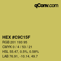 Color code: HEX #C9C15F | qconv.com
