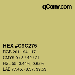 Color code: HEX #C9C275 | qconv.com