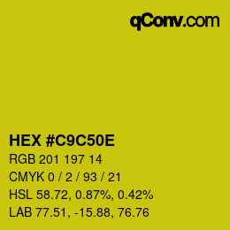 Color code: HEX #C9C50E | qconv.com