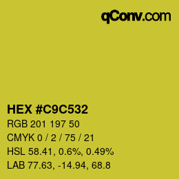 Color code: HEX #C9C532 | qconv.com