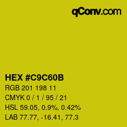 Color code: HEX #C9C60B | qconv.com
