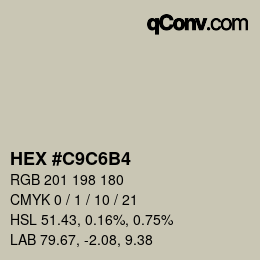 Color code: HEX #C9C6B4 | qconv.com