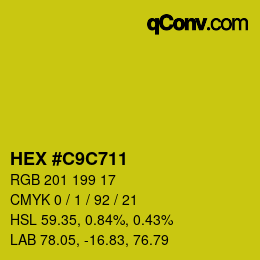 Color code: HEX #C9C711 | qconv.com