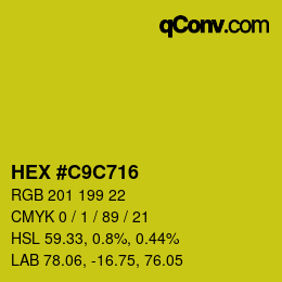 Color code: HEX #C9C716 | qconv.com