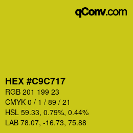 Color code: HEX #C9C717 | qconv.com