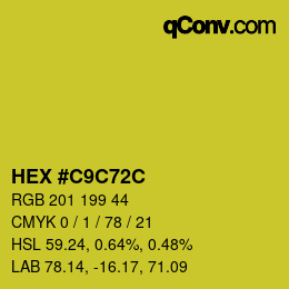 Color code: HEX #C9C72C | qconv.com