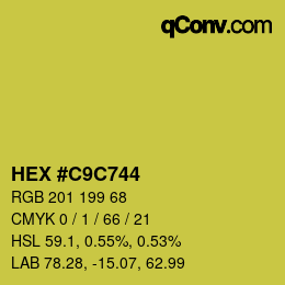 Color code: HEX #C9C744 | qconv.com