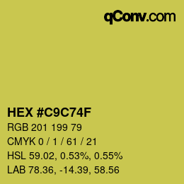 Color code: HEX #C9C74F | qconv.com