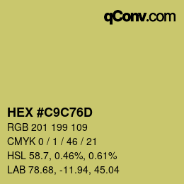 Color code: HEX #C9C76D | qconv.com