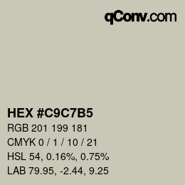 Color code: HEX #C9C7B5 | qconv.com