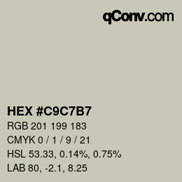 Color code: HEX #C9C7B7 | qconv.com