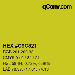 Color code: HEX #C9C821 | qconv.com