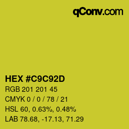 Color code: HEX #C9C92D | qconv.com