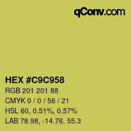Color code: HEX #C9C958 | qconv.com