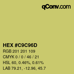 Color code: HEX #C9C96D | qconv.com