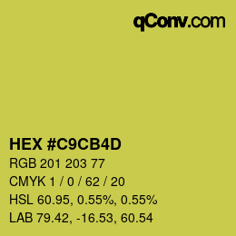 Color code: HEX #C9CB4D | qconv.com