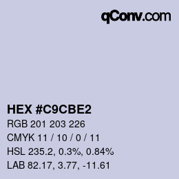 Color code: HEX #C9CBE2 | qconv.com