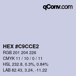 Color code: HEX #C9CCE2 | qconv.com
