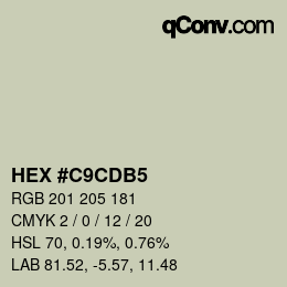 カラーコード: HEX #C9CDB5 | qconv.com