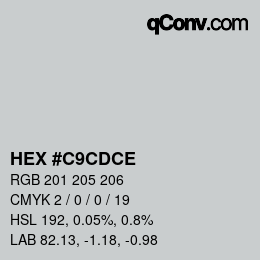 Color code: HEX #C9CDCE | qconv.com