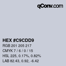Color code: HEX #C9CDD9 | qconv.com