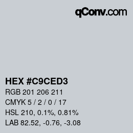 Color code: HEX #C9CED3 | qconv.com