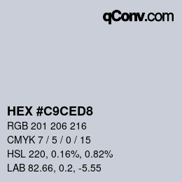 Color code: HEX #C9CED8 | qconv.com