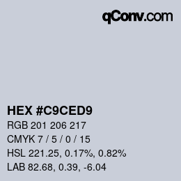 Color code: HEX #C9CED9 | qconv.com