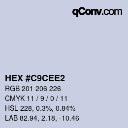 Color code: HEX #C9CEE2 | qconv.com