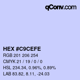 カラーコード: HEX #C9CEFE | qconv.com
