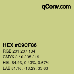 Color code: HEX #C9CF86 | qconv.com