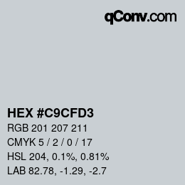 Color code: HEX #C9CFD3 | qconv.com
